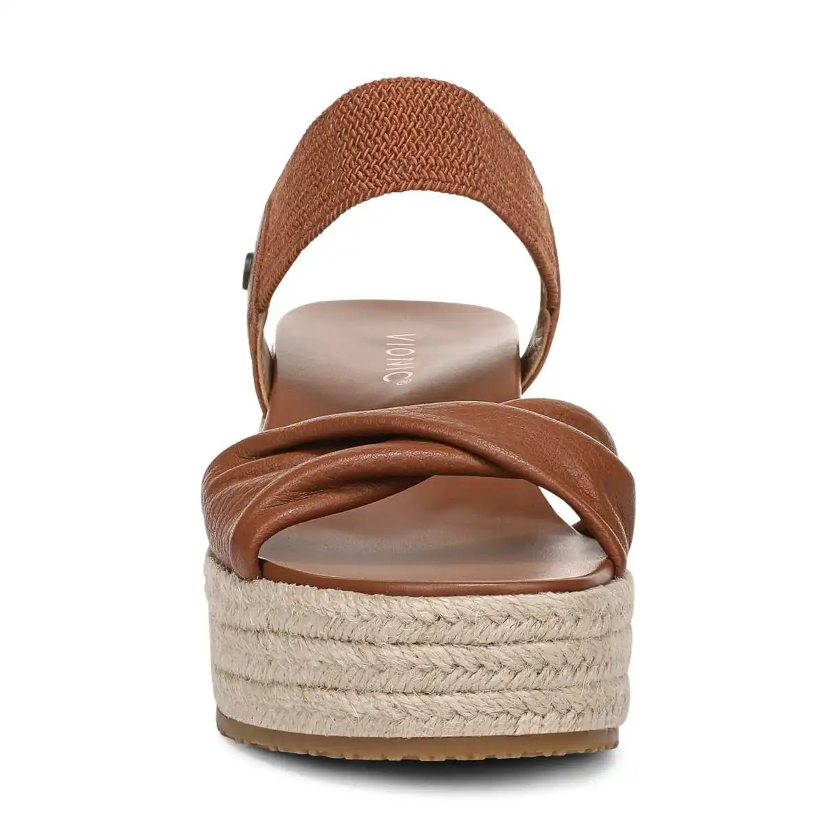 Darla Espadrille Wedge Sandal Tan Leather